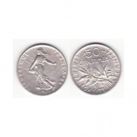 50 cents semeuse 1918 argent ( 003 )