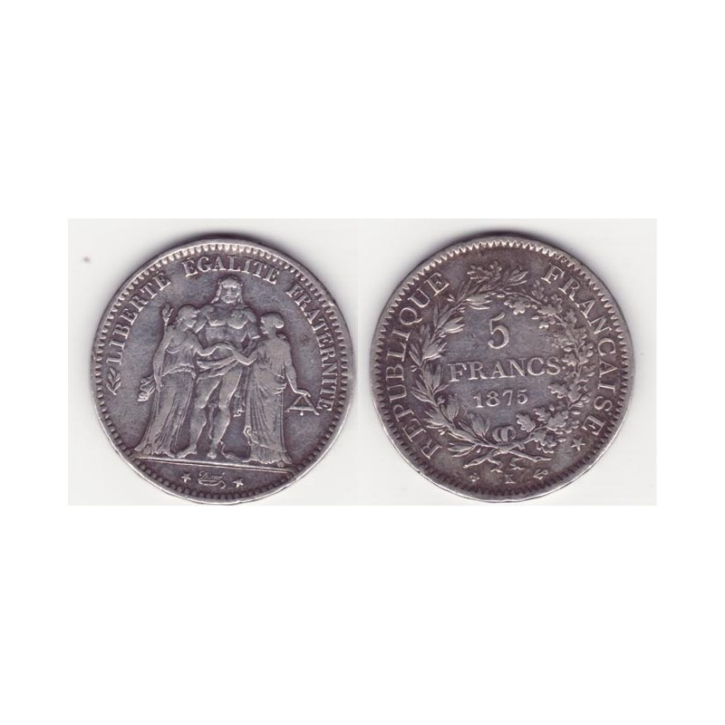 5 francs Hercule 1875 K argent ( 004 )