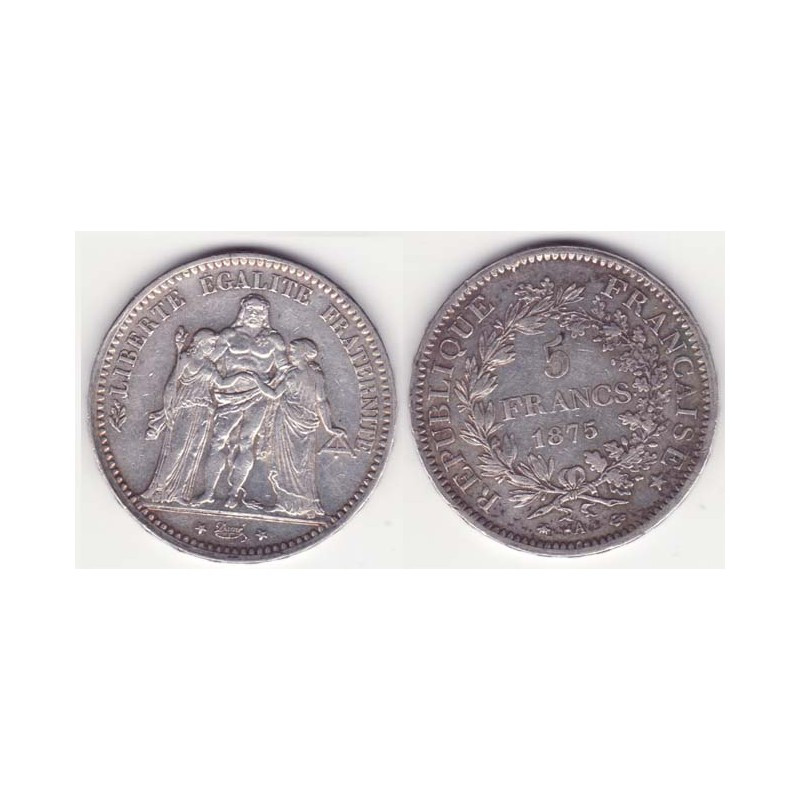 5 francs Hercule 1875 A argent ( 005 )
