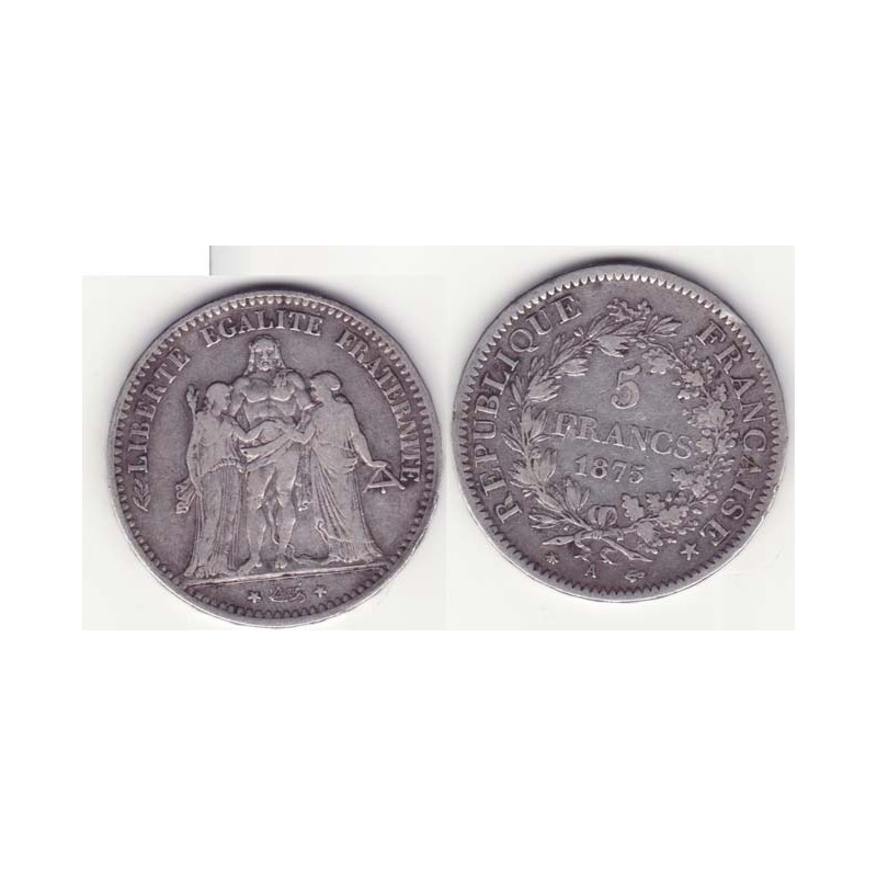 5 francs Hercule 1875 A argent ( 004 )
