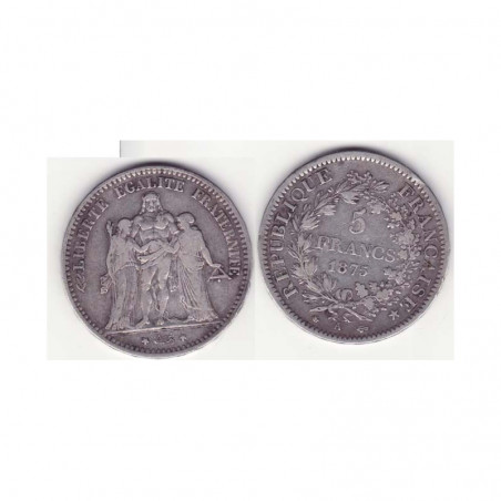5 francs Hercule 1875 A argent ( 004 )
