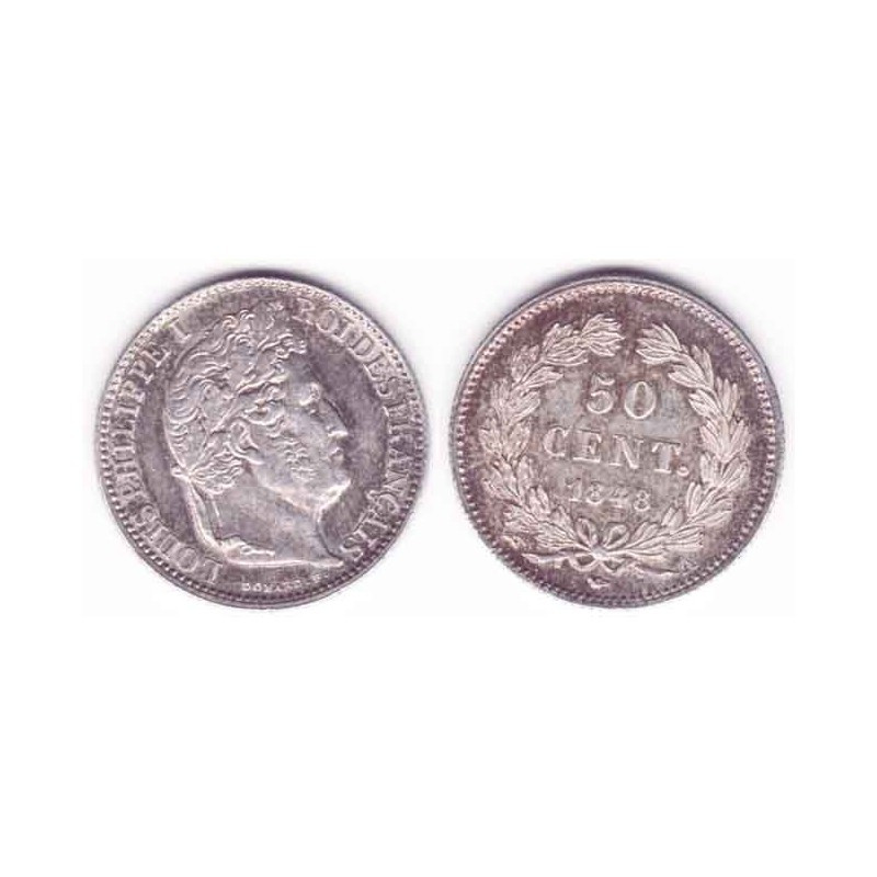 50 Cents Louis Philippe 1848 A Argent ( 001 )