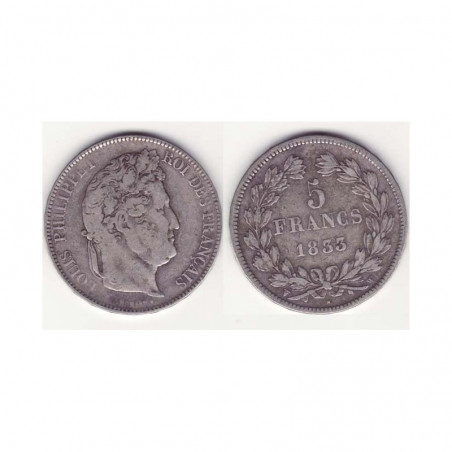 5 francs Louis Philippe 1833 W Argent ( 002 )
