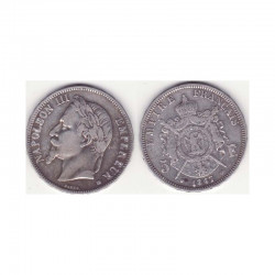 5 francs Napoleon III 1867 BB argent ( 002 )