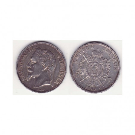 5 francs Napoleon III 1868 BB argent ( 003 )