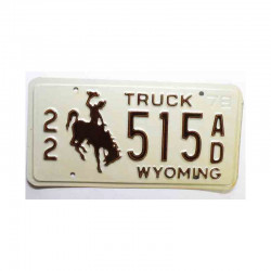 Plaque d Immatriculation USA - Wyoming ( 737 )