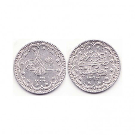 5 Kurush argent empire Ottoman 1293 ( 012 )