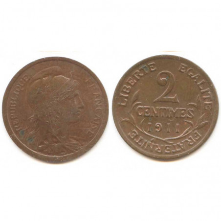 2 cents Dupuis 1911 Bronze ( 003 )