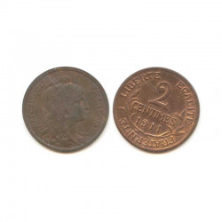2 cents Dupuis 1911 Bronze ( 004 )