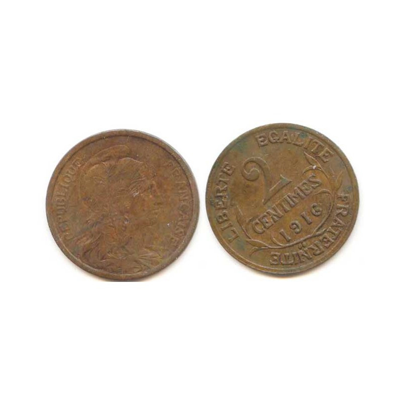 2 cents Dupuis 1916 Bronze ( 002 )