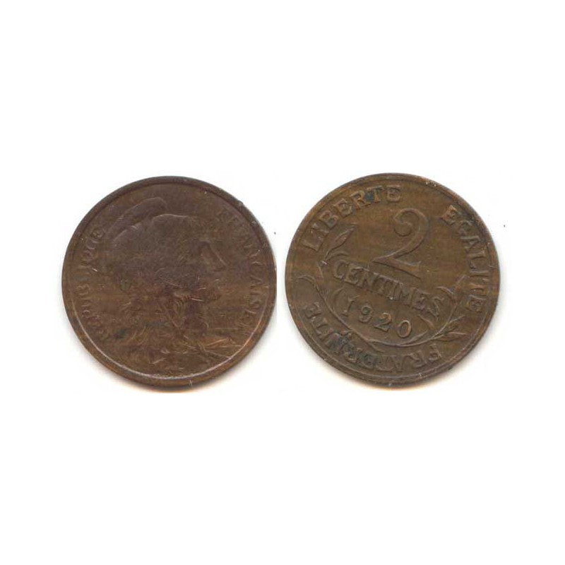 2 cents Dupuis 1920 Bronze ( 001 )