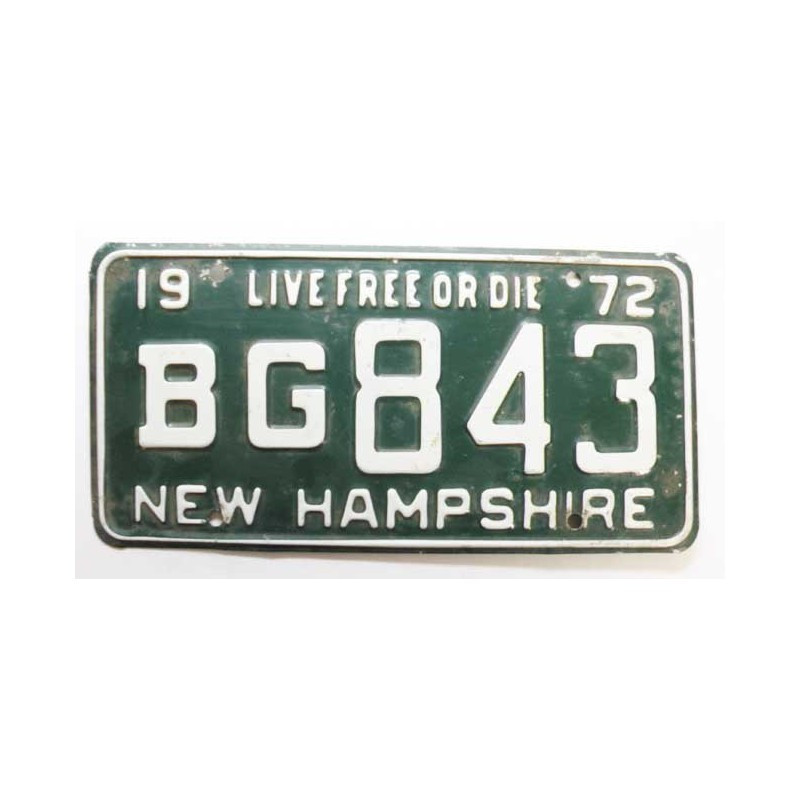 Plaque d Immatriculation USA - New Hampshire ( 837 )