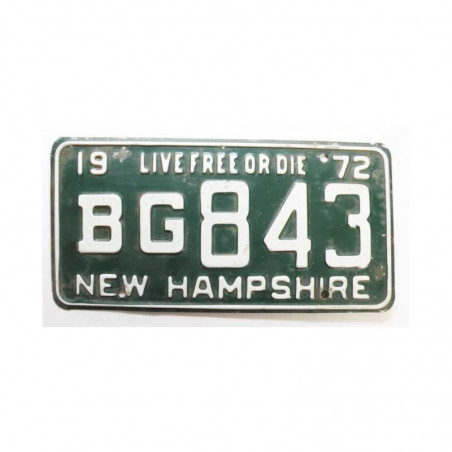Plaque d Immatriculation USA - New Hampshire ( 837 )