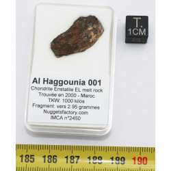 Météorite Al Haggounia 001 / MWA 4420 Chondrite EL Enstatite (Maroc - 2.95 grammes - 007**)