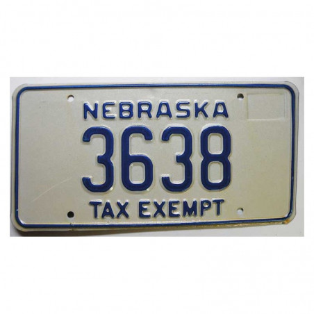 Plaque d Immatriculation USA - Nebraska  ( 893 )