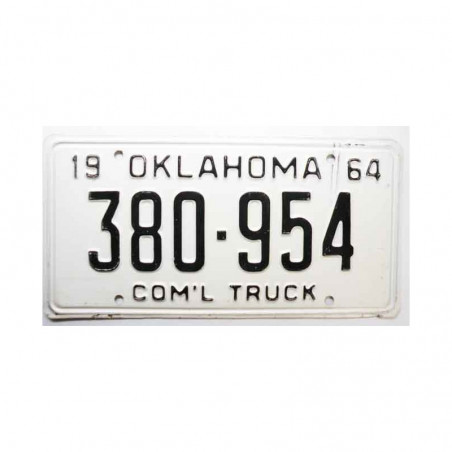 Plaque d Immatriculation USA - Oklahoma ( 891 )