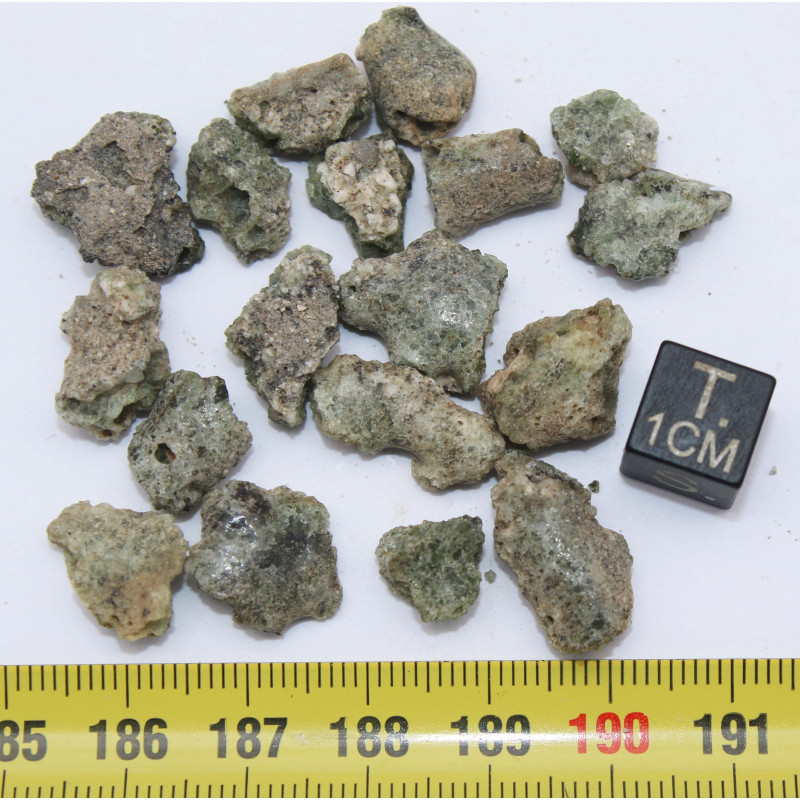 Lot de Fragments de trinitite - Verre d Alamogordo (USA - 10.00 grammes - 131*)