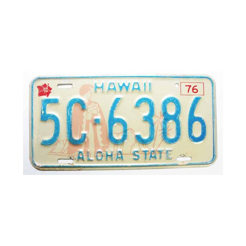 Plaque d Immatriculation USA - Hawaii ( 942 )