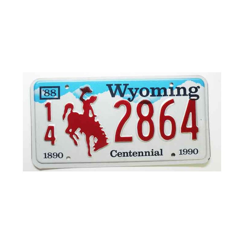 Plaque d Immatriculation USA - Wyoming ( 952 )