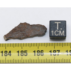 copie de Tranche de Météorite Al Haggounia 001 / MWA 4420 Chondrite EL Enstatite (Maroc - 2.2 grammes - 009**)