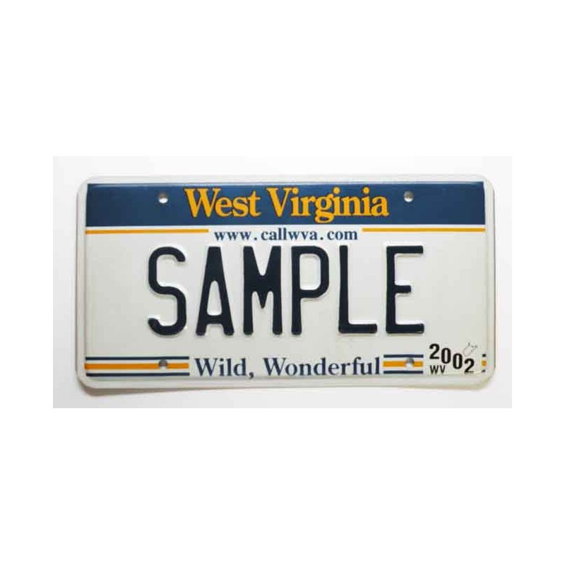 Plaque d Immatriculation USA - West Virginia ( 951 )