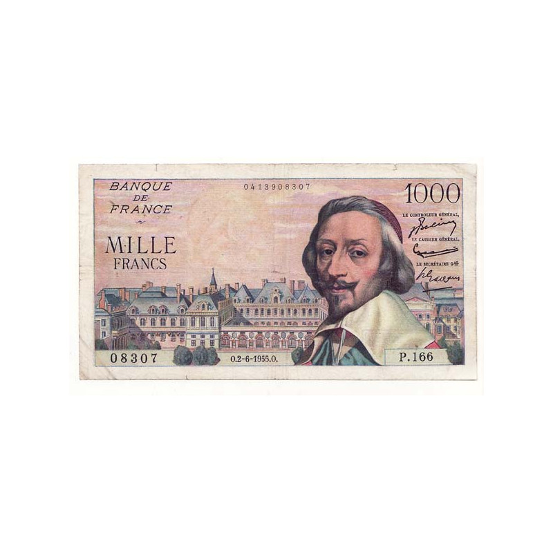 Billet de 1000 Francs Richelieu 02-06-1955 TTB ( 162 *)