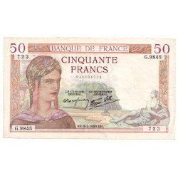 Billet de 50 francs Ceres 09-03-1939 SUP  ( 024 *)