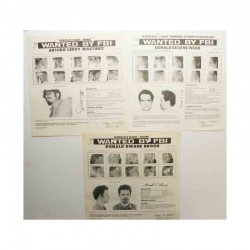 3 affiches vintages originales Wanted FBI USA (008 )