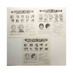 3 affiches vintages originales Wanted FBI USA (009 )