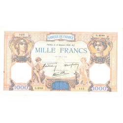 Billet de 1000 Francs Ceres et Mercure 13-10-1938 Sup ( 146* )