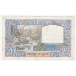 Billet de 20 Francs Science et travail 19-12-1940 TTB ++ ( 183* )