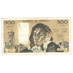 Billet de 500 Francs  Pascal 03/11/1977 TTB ( 196 *)