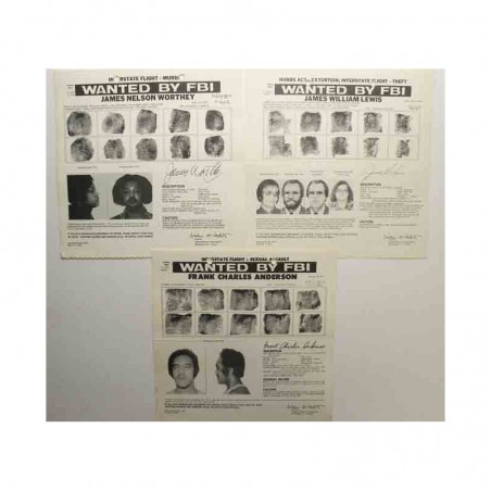 3 affiches vintages originales Wanted FBI USA (012 )
