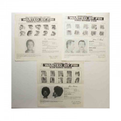 3 affiches vintages originales Wanted FBI USA (013 )
