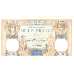 Billet de 1000 Francs Ceres et Mercure 11-02-1937 TTB ( 226* )