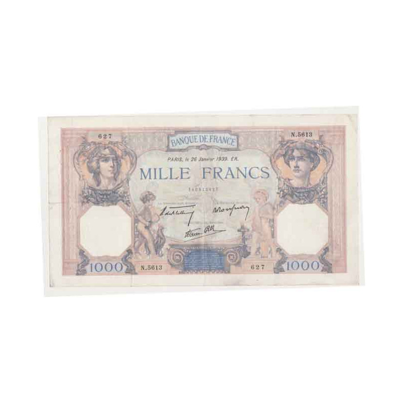 Billet de 1000 Francs Ceres et Mercure 26-01-1939 SUP ( 299 *)