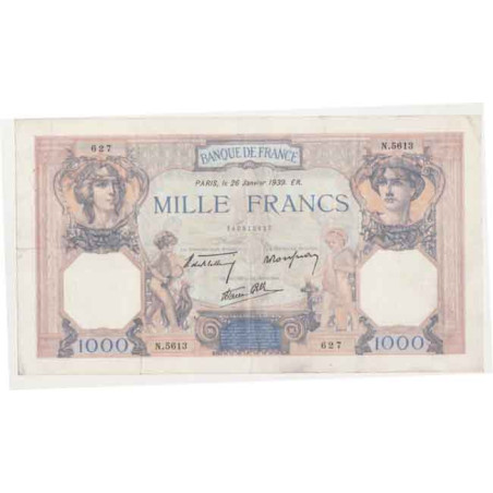 Billet de 1000 Francs Ceres et Mercure 26-01-1939 SUP ( 299 *)