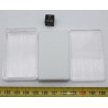Lot de 10 boites / présentoirs transparents 3.7 x 5.7 x 1.4 centimètres avec 1 mousse blanche