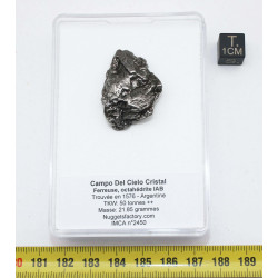 Météorite Campo del Cielo type Cristal dans une boite (Argentine - 21.85 grammes - 074**)