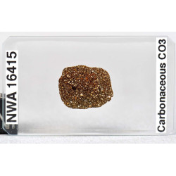 Lame mince de météorite NWA 16415 - chondrite carbonée CO3 (NWA - 054*)
