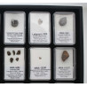 Collection de 18 météorites dans des boites avec un plateau (006 **)