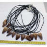 Collier pendentif dent de dinosaure dans une boite - Mosasaure (Maroc - 058**)