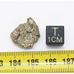 Fragment de trinitite dans une boîte - Verre d Alamogordo (USA - 1.25 grammes - 098*)