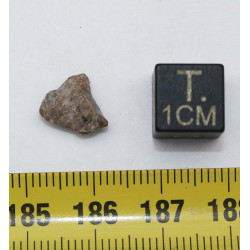 Météorite lunaire Laâyoune 002 dans une boite Feld Breccia (Maroc - 0.342 gramme 060**)