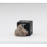 Météorite lunaire Laâyoune 002 dans une boite Feld Breccia (Maroc - 0.342 gramme 060**)