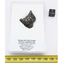 Météorite Campo del Cielo type Cristal dans une boite (Argentine - 27.75 grammes - 076**)