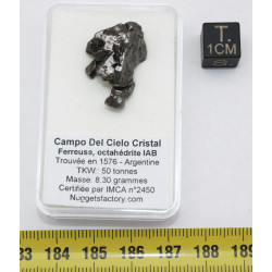 Météorite Campo del Cielo type Cristal dans une boite (Argentine - 8.30 grammes - 080**)