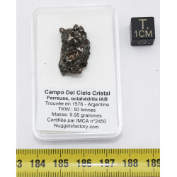 Météorite Campo del Cielo type Cristal dans une boite (Argentine - 9.95 grammes - 081**)