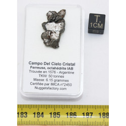Météorite Campo del Cielo type Cristal dans une boite (Argentine - 6.15 grammes - 085**)