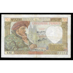 Billet de 50 Francs Jacques Coeur 15/05/1941 Sup ( 013)